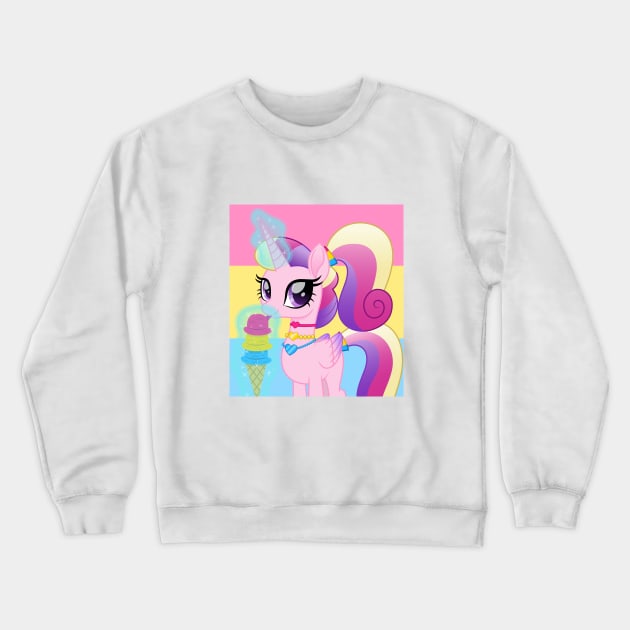 panromantic pride Princess Cadance Crewneck Sweatshirt by CloudyGlow